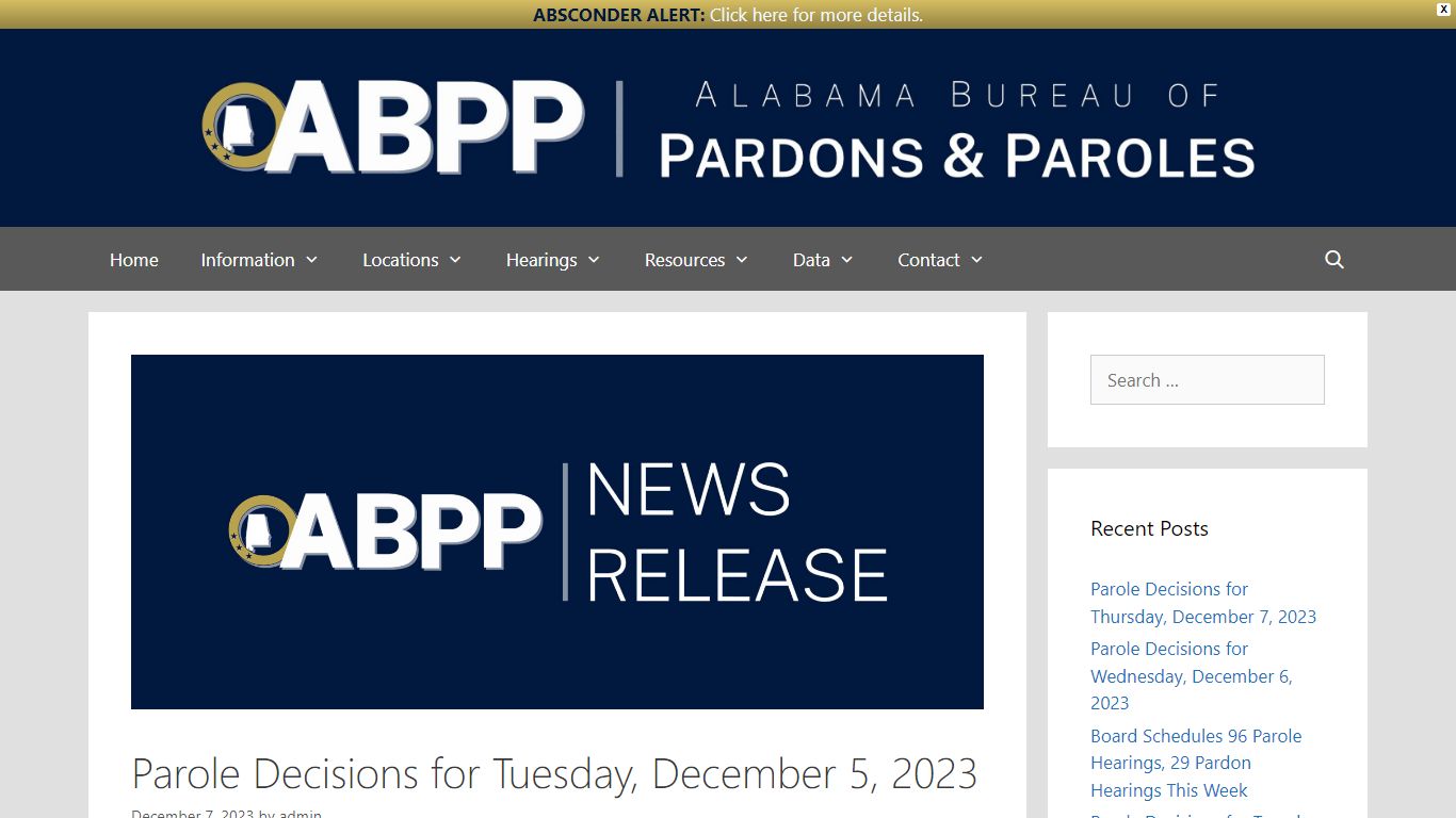 Parole Decisions for Tuesday, December 5, 2023